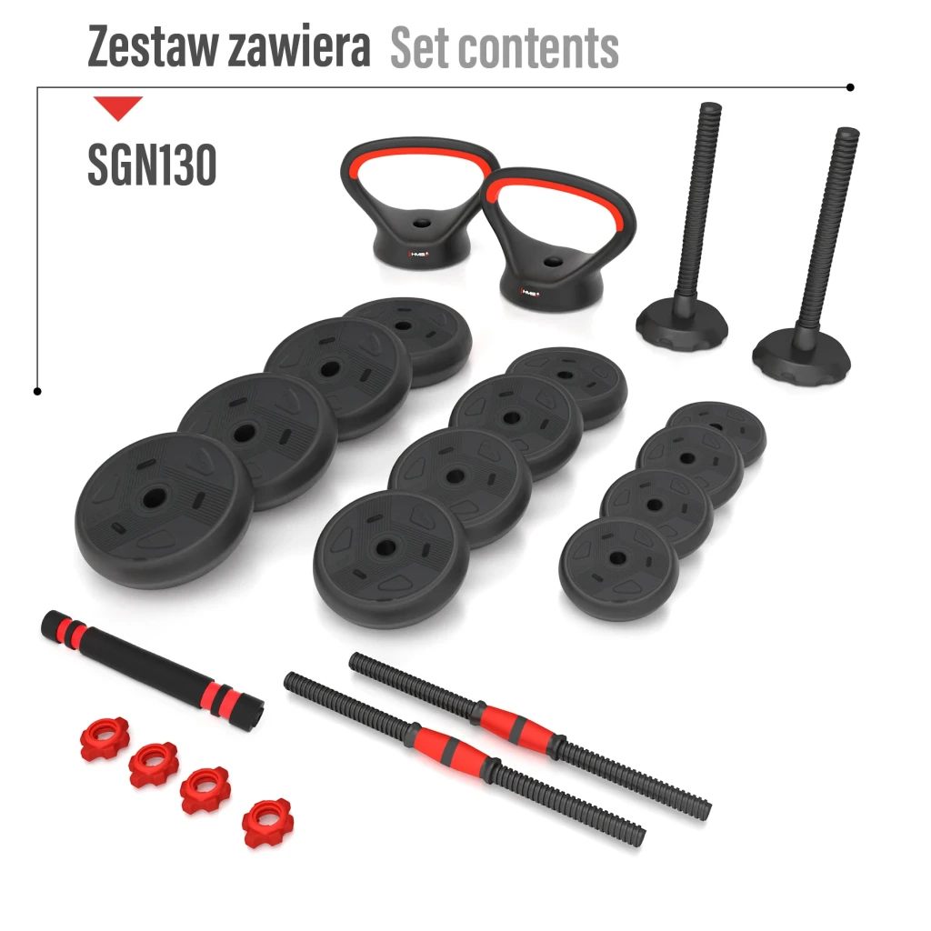 Bară multifuncțională modulară sgn130 pro set 6in1 weight set 30kg hms 3