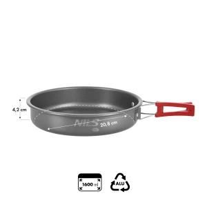 Tigaie pliabilă de călătorie nc17116 folding travel frying pan 1.6 l nils camp