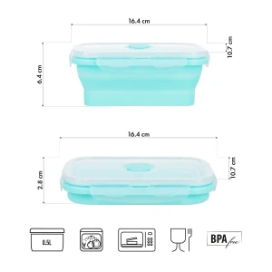 Складной контейнер\ланч-бокс nc4105 folding container/lunch box mint 500ml nils camp