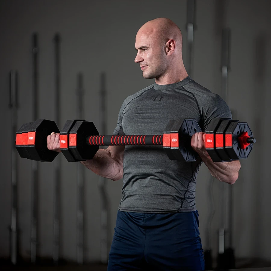 Bară și gantere compozite sgc20 20 kg hms 4