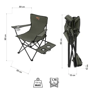 Походный стул nc3301 hiking chair khaki nils camp