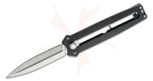 Складной нож bo-01bo411 boker plus slike d2 satin spear point, лезвие, чёрная рукоятка g10