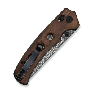 Cuțit pliabil, civivi, noctis c24020c-ds1, lamă damascus 2.98 inch, mâner lemn guibourtia, sistem crossbar lock Thumbnail 5