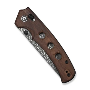 Cuțit pliabil, civivi, noctis c24020c-ds1, lamă damascus 2.98 inch, mâner lemn guibourtia, sistem crossbar lock Thumbnail 4