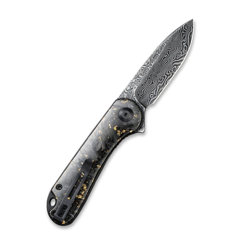 Складной нож, civivi, elementum c907c-ds1, дамасская сталь 2.96 дюйма, карбоновая рукоять, лайнер-лок 2