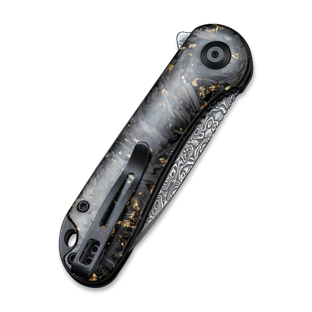 Складной нож, civivi, elementum c907c-ds1, дамасская сталь 2.96 дюйма, карбоновая рукоять, лайнер-лок 6