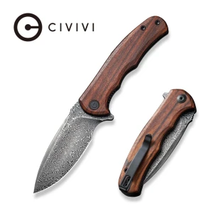 Складной нож, civivi, mini praxis c18026c-ds1, дамасская сталь 2.98 дюйма, рукоять гвибуртия, лайнер-лок