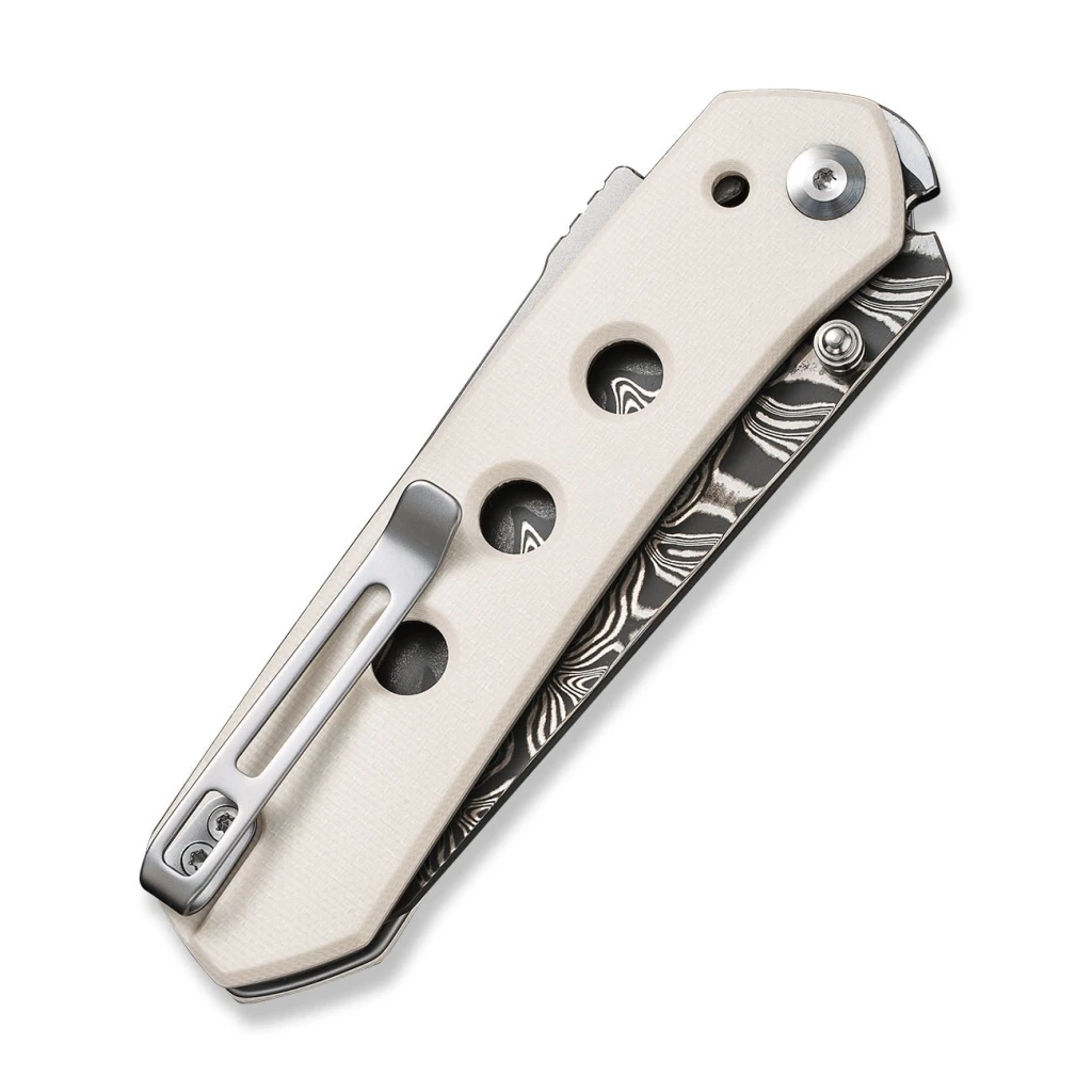 Cuțit pliabil, civivi, vision fg c22036-ds1, lamă damascus 3.54 inch, mâner g10, superlock 3