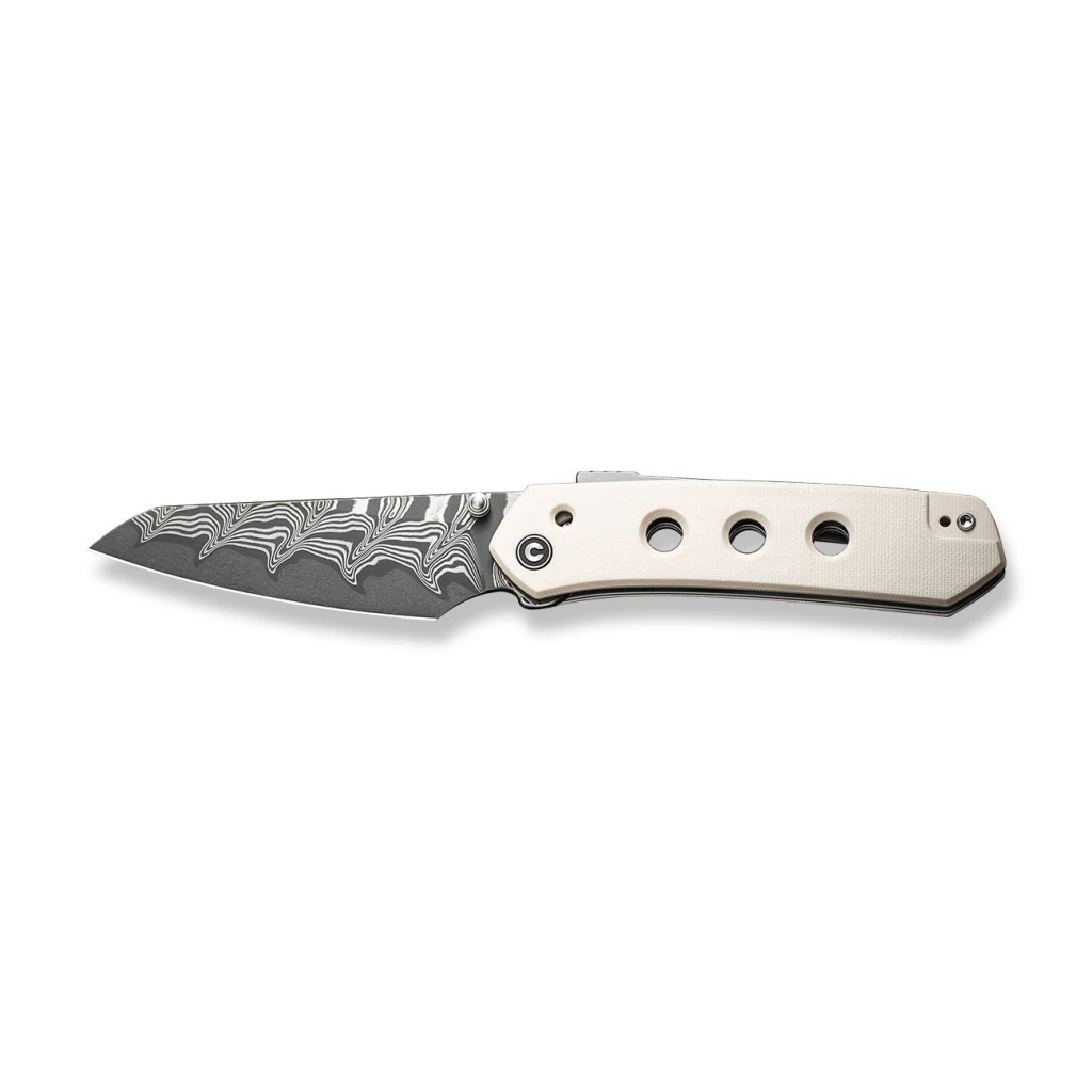 Cuțit pliabil, civivi, vision fg c22036-ds1, lamă damascus 3.54 inch, mâner g10, superlock 13