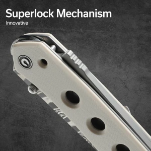 Cuțit pliabil, civivi, vision fg c22036-ds1, lamă damascus 3.54 inch, mâner g10, superlock Thumbnail 10