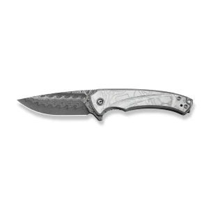 Cuțit pliabil, civivi, voidflare c24040-ds1, lamă damasc 2.92 inch, mâner g10 folie aluminiu, liner lock Thumbnail 15
