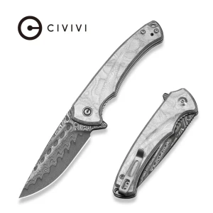 Складной нож, civivi, voidflare c24040-ds1, дамасская сталь 2.92 дюйма, рукоять g10 алюминиевая фольга, лайнер-лок