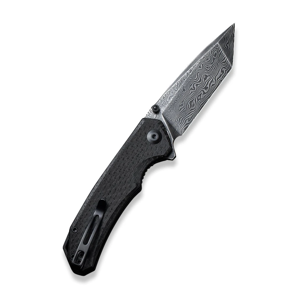 Cuțit pliabil, civivi, brazen c2023ds-1, lamă damasc 88mm, mâner micarta, liner lock 2