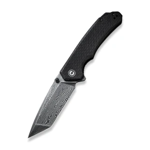 Cuțit pliabil, civivi, brazen c2023ds-1, lamă damasc 88mm, mâner micarta, liner lock Thumbnail 3