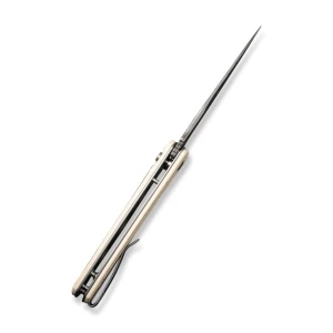 Cuțit pliabil, civivi, incindie c23053-ds1, lamă damascus 3.48 inch, mâner g10, blocare tip button lock Thumbnail 6
