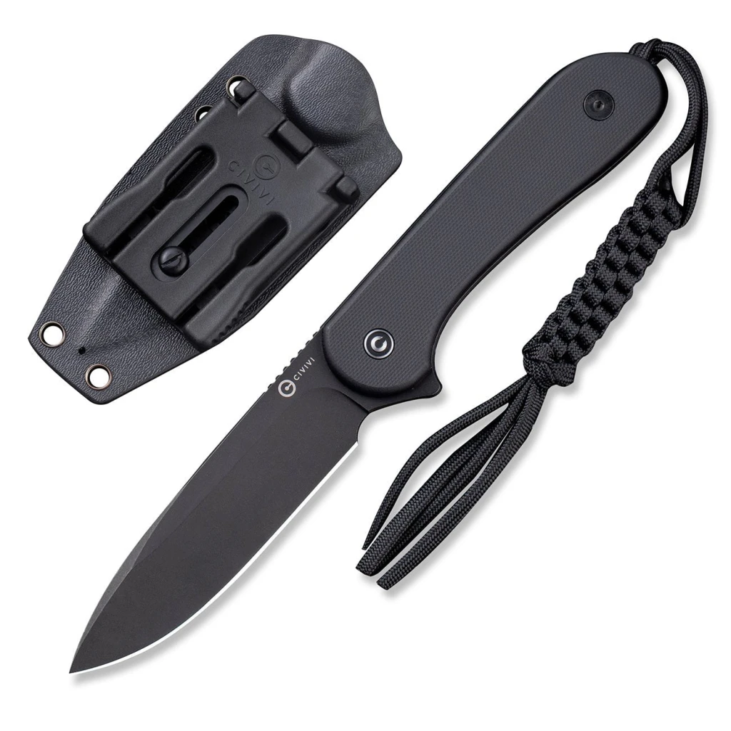 Нож с фиксированным клинком, civivi, fixed blade elementum c2105a, d2, рукоять g10, ножны kydex 3