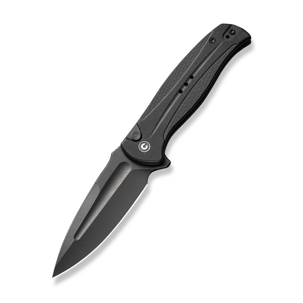 Cuțit pliabil, civivi, incindie c23053-1, lamă 14c28n 3.48 inch, mâner g10, blocare cu buton 14