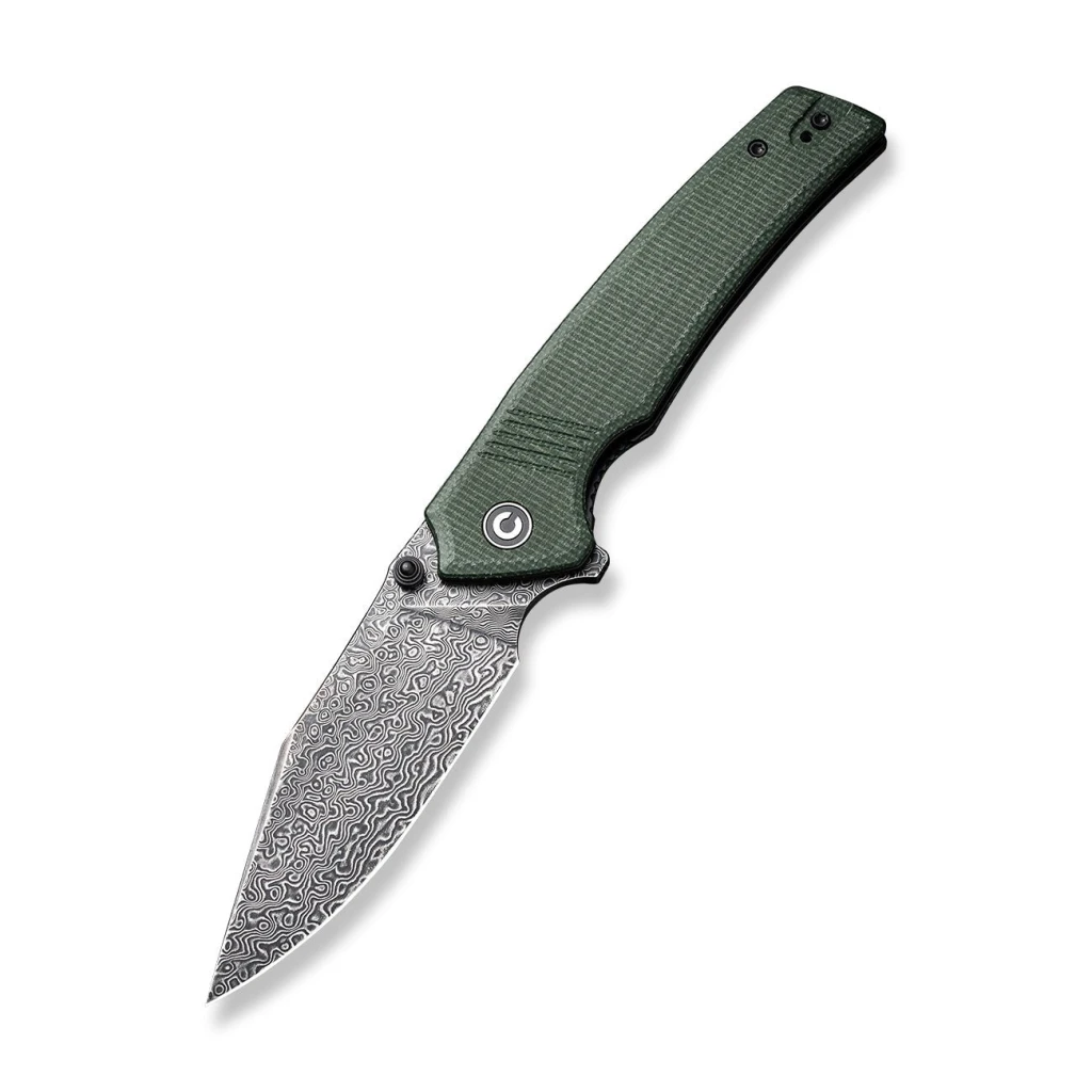 Cuțit pliabil, civivi, tranquil c23027-ds1, lamă damasc 3.7 inch, mâner canvas micarta, liner lock 12