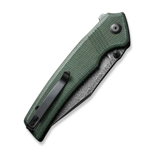 Cuțit pliabil, civivi, tranquil c23027-ds1, lamă damasc 3.7 inch, mâner canvas micarta, liner lock Thumbnail 3
