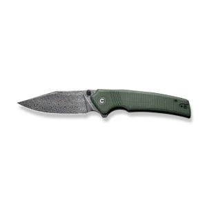 Cuțit pliabil, civivi, tranquil c23027-ds1, lamă damasc 3.7 inch, mâner canvas micarta, liner lock Thumbnail 14