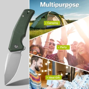 Cuțit pliabil, civivi, regulatron c23006-2, lamă nitro-v 2.98 inch, mâner micarta, liner lock Thumbnail 10
