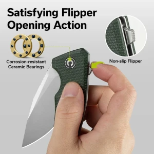 Cuțit pliabil, civivi, regulatron c23006-2, lamă nitro-v 2.98 inch, mâner micarta, liner lock Thumbnail 9