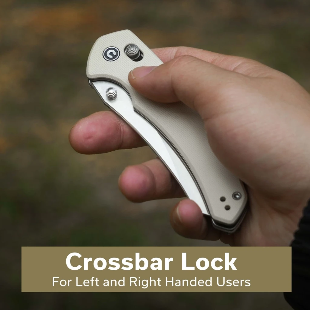Cuțit pliabil, civivi, sixgill c24050-2, lamă nitro-v 3.41 inch, mâner g10, crossbar lock 10