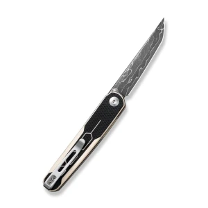 Cuțit pliabil, civivi, kwaiq c23015-ds1, lamă damascus 2.97 inch, mâner g10, liner lock Thumbnail 12