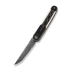 Cuțit pliabil, civivi, kwaiq c23015-ds1, lamă damascus 2.97 inch, mâner g10, liner lock Thumbnail 13