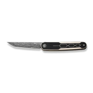 Cuțit pliabil, civivi, kwaiq c23015-ds1, lamă damascus 2.97 inch, mâner g10, liner lock Thumbnail 14