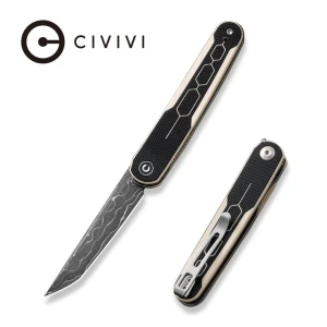 Складной нож, civivi, kwaiq c23015-ds1, дамасская сталь 2.97 дюйма, рукоять g10, лайнер-лок