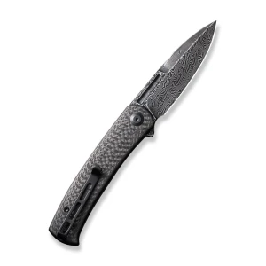 Cuțit pliabil, civivi, caetus c21025c-ds1, lamă damasc 3.48 inch, mâner carbon fiber, liner lock Thumbnail 13