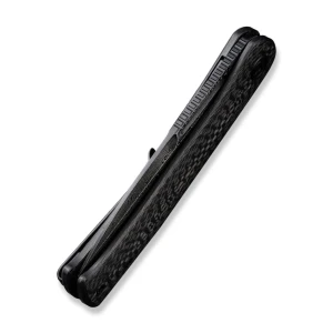 Cuțit pliabil, civivi, caetus c21025c-ds1, lamă damasc 3.48 inch, mâner carbon fiber, liner lock Thumbnail 5