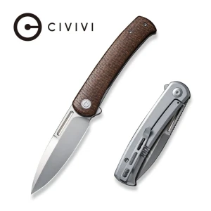 Складной нож, civivi, cetos c21025b-1, клинок 14c28n 88.4мм, рукоять микарта нержавеющая сталь, frame lock