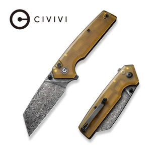 Складной нож, civivi, amirite c23028-ds1, дамасская сталь 3.48 дюйма, рукоять ultem, замок button lock