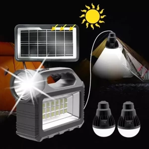ПОРТАТИВНАЯ СОЛНЕЧНАЯ СТАНЦИЯ С LED ЛАМПАМИ GD-TIMES 80W (GD-201)