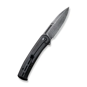 Складной нож, civivi, cetos c21025b-ds1, дамасская сталь 3.48 дюйма, рукоять карбон и нержавеющая сталь, фрейм-лок Thumbnail 2