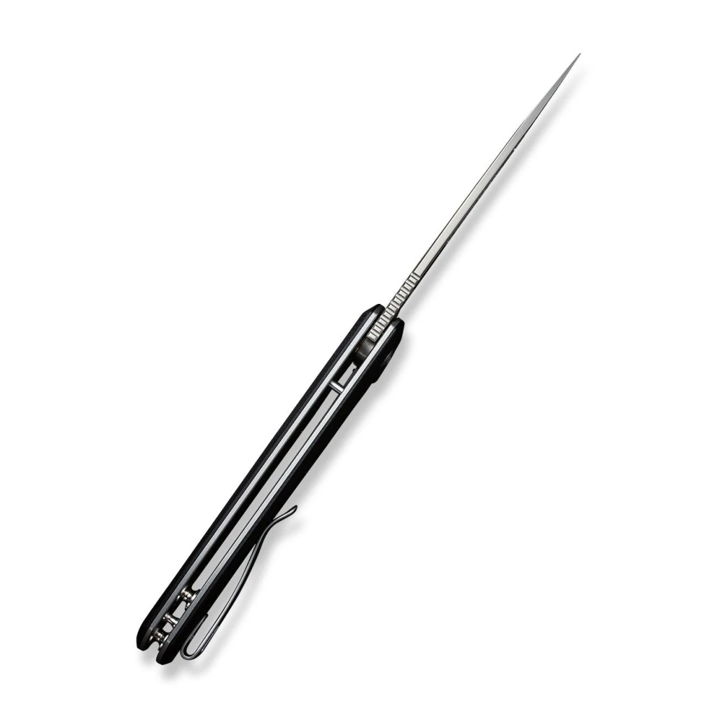 Cuțit pliabil, civivi, savant c20063b-ds1, lamă damasc 3.47 inch, mâner inox g10 fibră de carbon, blocare frame lock 9