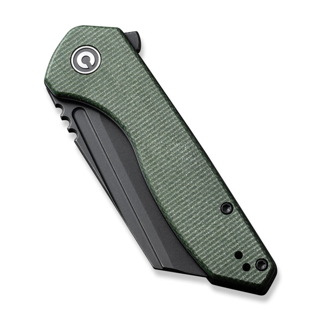 Cuțit pliabil, civivi, exone c23036-3, lamă nitro-v 2.94 inch, mâner micarta, liner lock 3