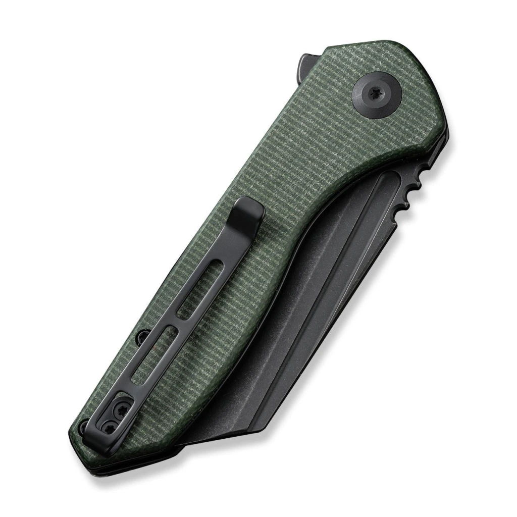 Cuțit pliabil, civivi, exone c23036-3, lamă nitro-v 2.94 inch, mâner micarta, liner lock 4