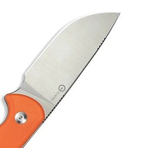 Cuțit cu lamă fixă, civivi, timberbark c23094-2, oțel 14c28n, mâner g10 portocaliu, teacă kydex Thumbnail 8