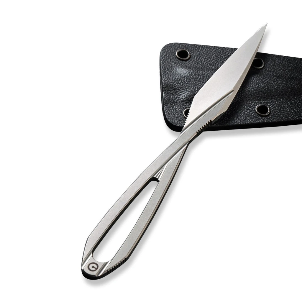 Cuțit cu lamă fixă, civivi, d-art c21001-1, d2, compact, teacă kydex 2