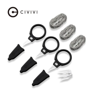 Нож с фиксированным клинком, civivi, quick snip c22022a-2, 6cr13, рукоять abs, мини, 3 штуки Thumbnail 4