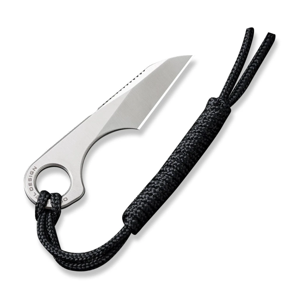 Cuțit cu lamă fixă, civivi, gramis c23004-2, oțel 14c28n, profil sheepsfoot, greutate 4.7g 4