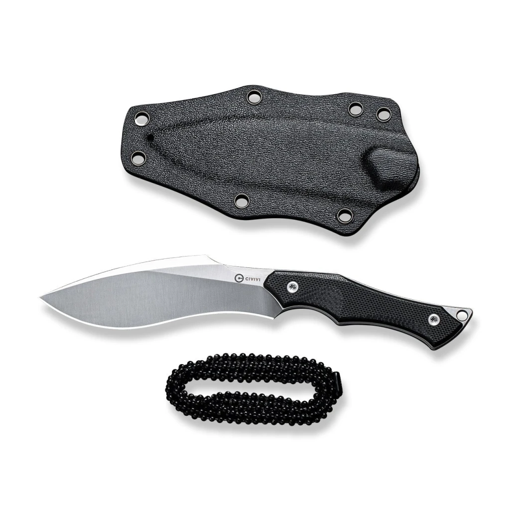 Cuțit cu lamă fixă, civivi, vaquita ii c047c-1, nitro-v, g10, kukri, 3.2 inch 13