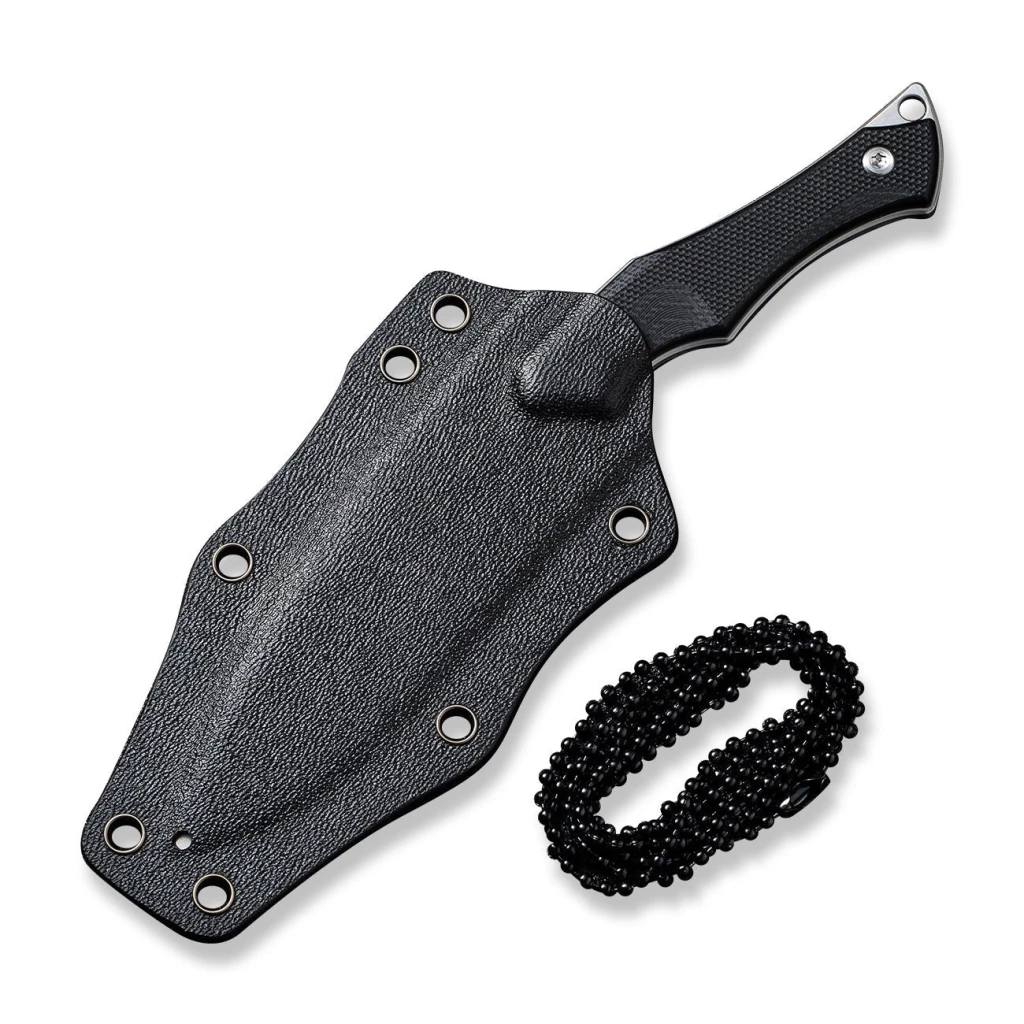 Cuțit cu lamă fixă, civivi, vaquita ii c047c-1, nitro-v, g10, kukri, 3.2 inch 4