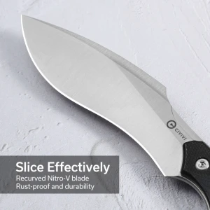 Cuțit cu lamă fixă, civivi, vaquita ii c047c-1, nitro-v, g10, kukri, 3.2 inch Thumbnail 9