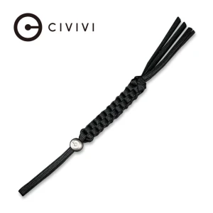 Аксессуар паракорд, civivi, sphere ca-09b, титановая бусина, нейлоновый черный шнур Thumbnail 1