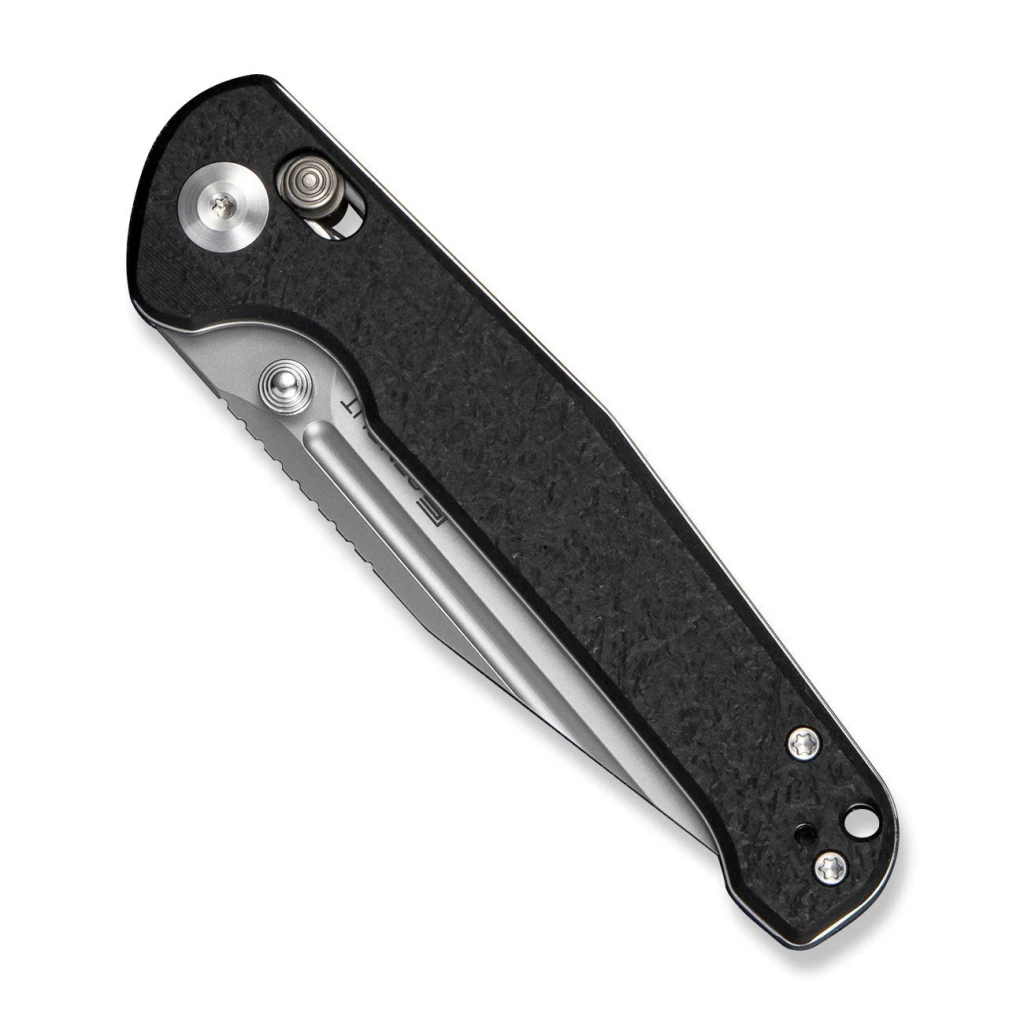 Cuțit pliabil, sencut, glenspar s25046-2, lamă 9cr18mov 3.45 inch, mâner g10 shredded negru, crossbar lock 4