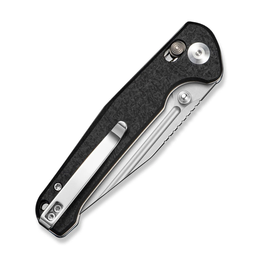 Cuțit pliabil, sencut, glenspar s25046-2, lamă 9cr18mov 3.45 inch, mâner g10 shredded negru, crossbar lock 5